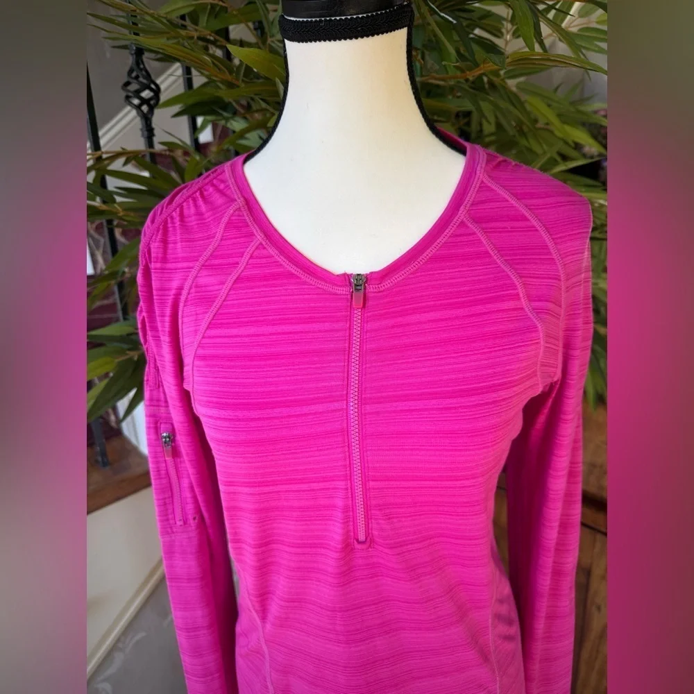 Athleta Women's Pacifica UPF Shirt Long Sleeve hot, pink size medium - Picture 6 of 13